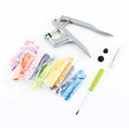 WALFRONT Snap Button Set Button Fastener Snap Pliers 150 Sets T5 Plastic Resin Press Stud Cloth Diaper DH for Fastening, Replacing Snaps, Repairing Boat Covers, Canvas,