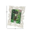 thumbnail image 4 of DecMode 8" x 10" Handmade Intricate Carved White Scroll Photo Frame, 4 of 11