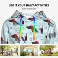 thumbnail image 4 of Balery Dachshund Dog Puppy Pattern Womens Long Sleeve Hoodie, Pullover Hooded Sweatshirt, Kangaroo Pocket Hoodie with Eye-catching Drawstrings-Large, 4 of 7