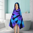 thumbnail image 6 of Blue Purple Tie Dye Pattern Hooded Bath Towel，50"x30" for Ages 3 To 12 Kids, Quick Dry Lightweight Soft Microfiber Hood Beach Towel Cover Up for Kids, 6 of 7