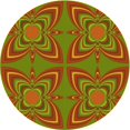 thumbnail image 1 of Ahgly Tapis Rond Lavable en Machine Intérieur Transitionnel Vert Pistache, 7 Pieds Rond, 1 of 7