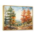 thumbnail image 2 of Designart "Pine Tree Autumn II" Tree Pine Floater Framed Wall Art Living Room, 2 of 7
