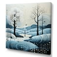 thumbnail image 2 of Designart "Blue White Modern Scandinavian Charm I" Landscapes Canvas Art Print, 2 of 5