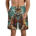 thumbnail image 1 of Fotbe Pond Meditating Tiger Trajes de Baño Estampados para Hombre, Shorts de Verano de Secado Rápido, Ropa de Playa, Bañadores-Small, 1 of 6