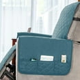 thumbnail image 5 of Subrtex Reversible Quilted Recliner Pet Friendly Slip Chair Cover , Turquoise, 5 of 8