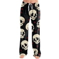 thumbnail image 2 of Clossjun Halloween Pajama Pants for Women Cozy Wide-Leg Novelty Holiday Pumpkin Ghost Bat Print Bottoms Nightwear 2XL, 2 of 6
