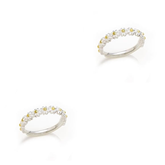 Minnieouse Anillos de flores para mujer, anillo Floral para nudillos de boda para mujer, joyería para dama de honor, anillo para novia, Type2 NO2