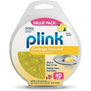 Plink Garbage Disposer Cleaner and Deodorizer, Lemon, 40 Count, 2 Pack