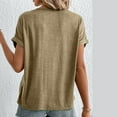 thumbnail image 2 of ZunFeo Womens Summer Tops Casual Cozy Short Sleeve Tunic T Shirts Soft Pullover Juniors Basic Tops, $10 Khaki XL, 2 of 7
