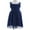Navy Blue, variant on iiniim Kids Girls Chiffon Sleeveless Pleated Chiffon Dress Princess Birthday Party Formal 4-16