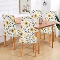 thumbnail image 2 of Yayeee 4 Pack Dining Chair Covers Stretch Parson Chairs Slipcovers Seat Protector, Sunflower Pattern, 2 of 6