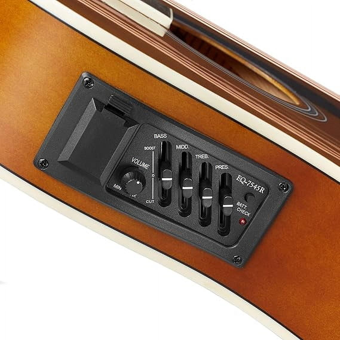 Matte Finish 3 Colors Sunburst Red 6 String 39" Acoustic Electric Guitar with Equalizer