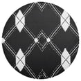 thumbnail image 3 of Ryvnso Black White Plaid Checkered Round Plate Mats Dining Table Placemat Set of 4 for Holiday Decoration, 3 of 7