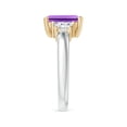 thumbnail image 3 of ANGARA Natural 2.2 Ct. Amethyst with Diamond Classic Ring in 14K White & Yellow Gold for Women (Ring Size: 7.5), 3 of 9