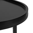 thumbnail image 3 of Kate and Laurel Dorrah Modern Round Console Table, 28 x 14 x 30, Black, Contemporary Half-Circle Entryway Table for Storage, Organization, and Display, 3 of 9