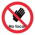 thumbnail image 1 of Señal prohibitiva: "No tocar" en blanco, rojo y negro. Impresa sobre plástico estireno calibre 40, ideal para interior y exterior, 20 x 20 cm. Señalamiento, Cartel, Letrero cuadrado, Señalización., 1 of 4