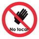 thumbnail image 1 of Señal prohibitiva: "No tocar" en blanco, rojo y negro. Impresa sobre plástico estireno calibre 40, ideal para interior y exterior, 20 x 20 cm. Señalamiento, Cartel, Letrero cuadrado, Señalización., 1 of 4