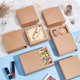 thumbnail image 5 of Paquete de 20 cajas de cartón kraft marrón, tamaño 12 x 12 x 4 cm, ideales para regalos, galletas, bodas, fiestas o como empaque para joyería., 5 of 6