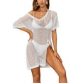 thumbnail image 6 of Asoul Side Split Beach cover-ups for Womens V Neck Crochet Swimwear UPF 50+, 6 of 6
