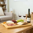 thumbnail image 6 of Bamboo Cutting Board for Kitchen, 18" Large Wood Charcuterie Cheese Board, Wooden Chopping Block with Side Handles and Juice Grooves, 6 of 8