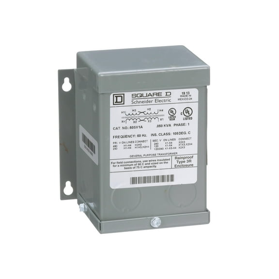 Square D Transformer,50VA,240VAC, 480VAC 50SV1A