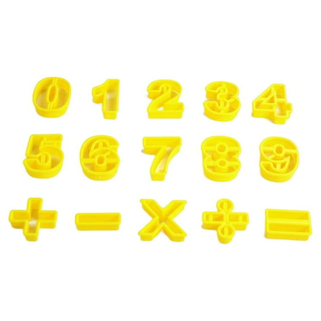 fastboy 15Pcs Baking Digital Biscuit Molds Tools Cut Flipped Children Kid Plastic Chocolate Cooking Accessories Dessert