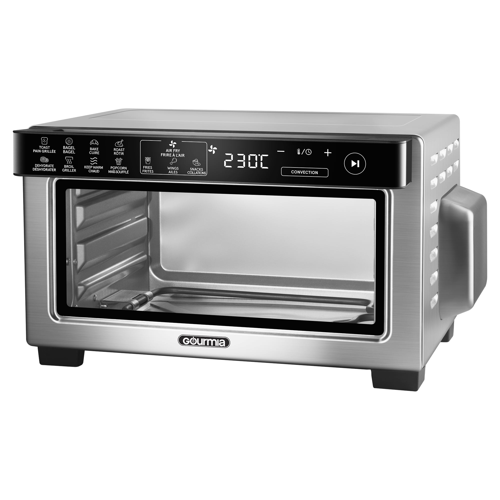 Gourmia 4-Slice Digital Air Fryer Oven, 0.4 Cu. ft. Capacity, Stainless Steel, 4-Slice AF Oven