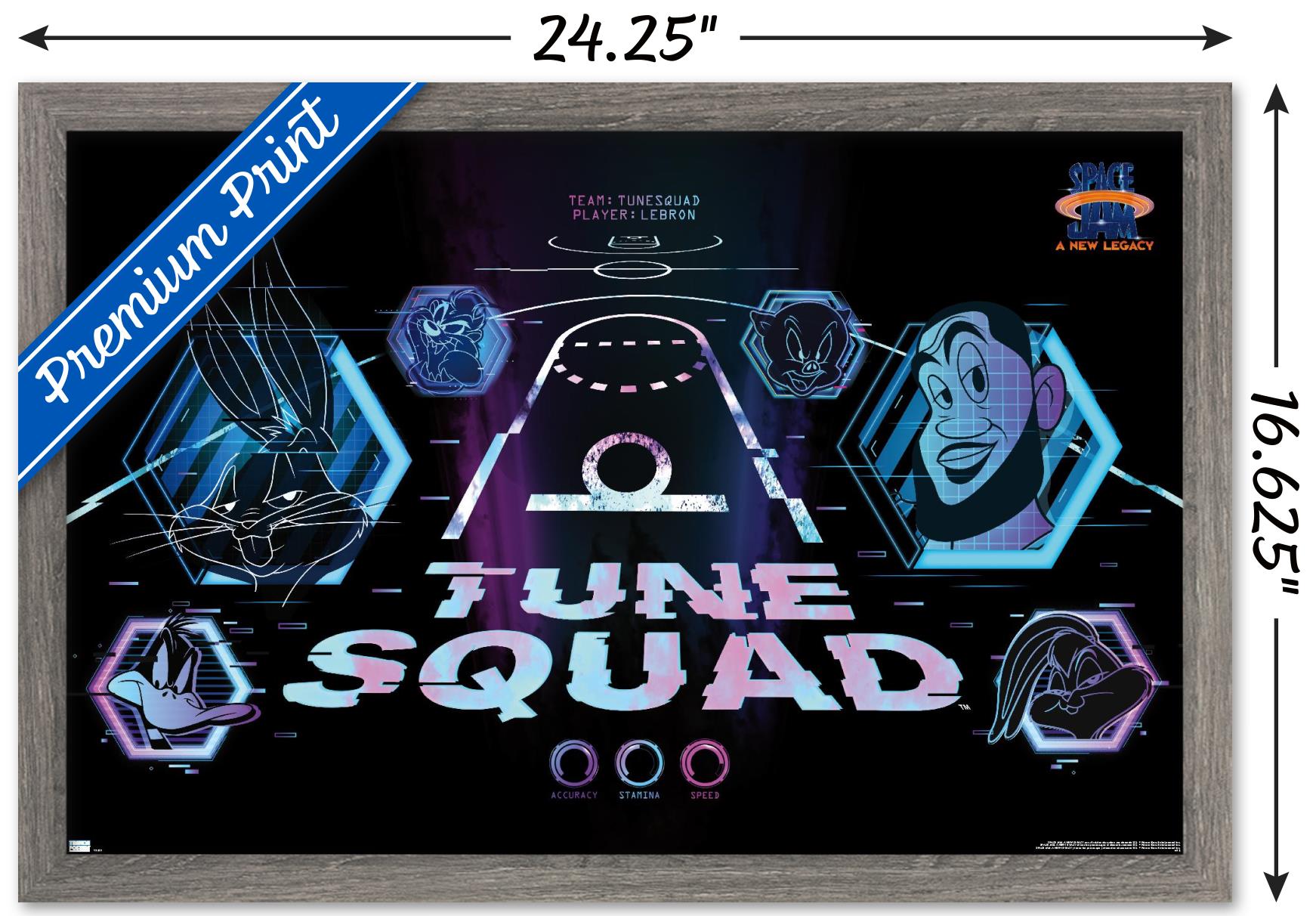 Space Jam: A New Legacy - Half Court Wall Poster, 14.725" x 22.375", Framed