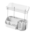 thumbnail image 4 of Vaveren Makeup Desk Organizer Container Cosmetic Storage for Dresser Counter Bedroom White Double, 4 of 8