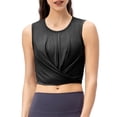 thumbnail image 1 of Chaleco de mujer Mujeres Crop Tank Tops Dobladillo atado Sin mangas Camiseta para correr Chalecos pa Tomshoo Chaleco de mujer, 1 of 7