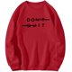 thumbnail image 2 of Amzcrzy Sudadera Para Hombre, Informal, A La Moda, Con Estampado De Cuello Redondo, Manga Larga, Color Rojo, M, 2 of 6