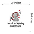 thumbnail image 4 of Teady Bear Music Head Phones Learn From Yesterday Live Today Girls Love Beautiful Crown Prince Unicorns Royalty Sweet Dreams Decorating Holiday Gift Ideas Wall Decal Sticker - Size: 9 In X 10 In, 4 of 5