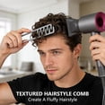 thumbnail image 3 of 2Pcs Texture Comb, Volume Hair Comb Wide Tooth Comb for Curls, Barber Wide & Fine-Toothed Dual-Purpose Styling Comb, ABS Plastic Texturizing Hair Tool (Pink+Gray), 3 of 7
