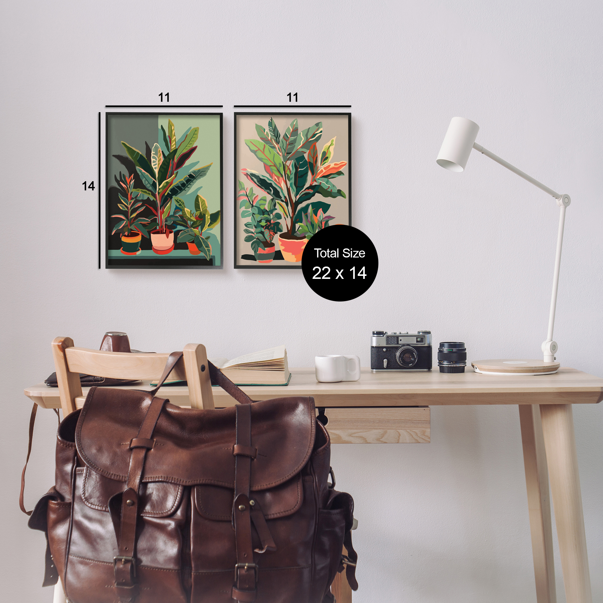 Stupell Industries Various House Plants Botanical & Floral Painting Black Framed Art Print Wall Art, 11 x 14