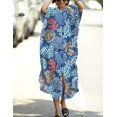 thumbnail image 3 of Bsubseach Kaftan Dresses for Women Coral Print Bathing Suit Cover Ups Plus Size Caftan Dress, 3 of 6