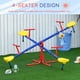Kids Metal Seesaw Teeter Totter Children's Playground Equipment for Garden Outdoor Indoor Swing, 4 Seats – image 4 sur 6