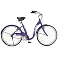thumbnail image 2 of VIRIBUS 24 Inch Beach Cruiser Bike for Women Single Speed Low Step Through Bicycle Purple, 2 of 13