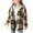 Brown, variant on Tdoqot Girls Flannel Jacket Sherpa Lined with Hood- Plaid Casual Fashion Button Down Fall Jacket Red Size 5-14