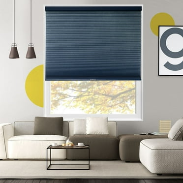 Yellow Blinds Cordless Light Filtering Honeycomb Cellular Shade Skyline Ocean - 24"W x 48"H