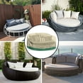 thumbnail image 3 of Housse de Lit de Jour Rond 420D pour l'Extérieur, Housse de Patio Robuste de 88 Pouces Imperméable et Protégée contre les UV pour Lits de Jour Ronds, 3 of 7