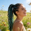 thumbnail image 6 of Dreadlock Extensions Gradient Color - Synthetic Braiding Hair Pieces, Ombre Dreads, Removable Hair Extensions, Boho Festival Style, Lightweight Hairpiece, Summer Beach Look, 6 of 8