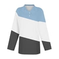 thumbnail image 4 of biudgviw Top for Women Turndown Collar 3/4 Sleeve Trendy T Shirts Dressy Plus Size Casual Tee Work Office Fall Tunic Blouses, 4 of 6