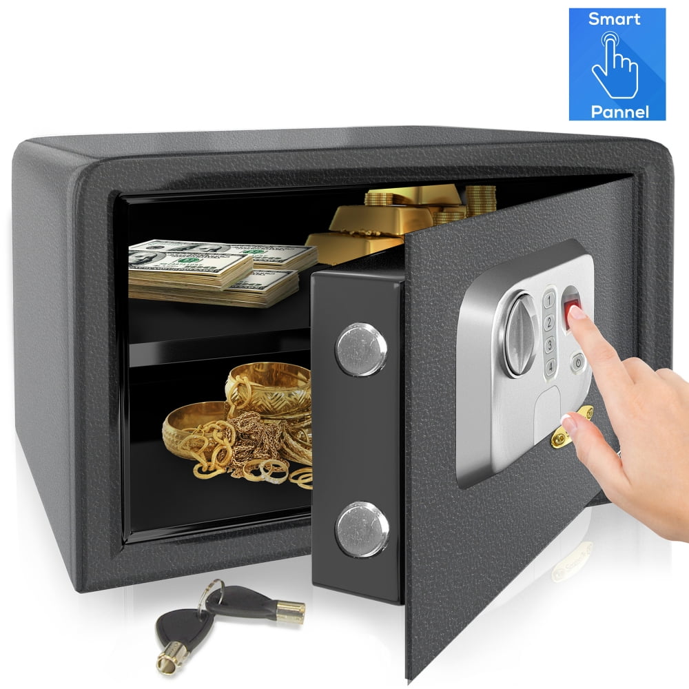 Photo 1 of SereneLife SLSFE18FP - Electronic Fingerprint Safe Box with Mechanical Override, Includes Keys