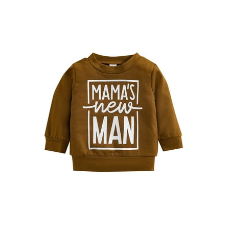 

Ma&Baby Toddler Baby Boy Sweatshirt Tops Letter Print Long Sleeve Pullover Shirt Outwear