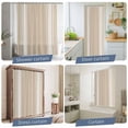 thumbnail image 5 of Beige Striped Waterproof Shower Curtain,48"x72" Washable Polyester Fabric Shower Curtains for Bathroom,Farmhouse Luxurious White Stripes Modern Abstract Art Decorative Bathtub Curtain Sets with Hooks, 5 of 9
