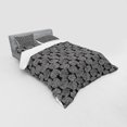 thumbnail image 3 of Ambesonne Geometric Bedding Set 3 Pcs, Traditional Woodblock, Twin XL, Charcoal Grey and White, 3 of 3