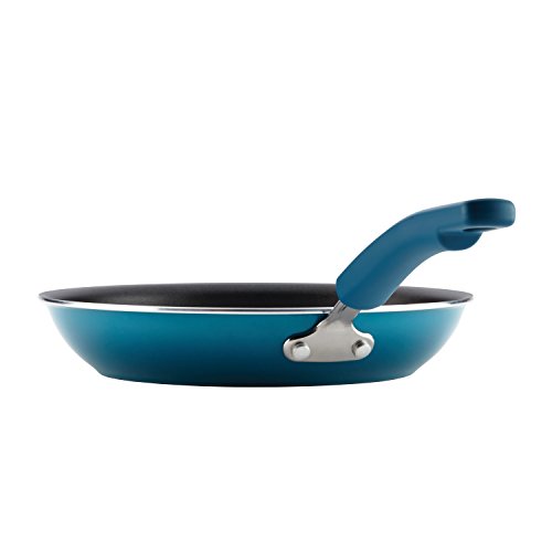 Rachael Ray Brights Nonstick Cookware Pots and Pans Set, 10 Piece, Marine Blue