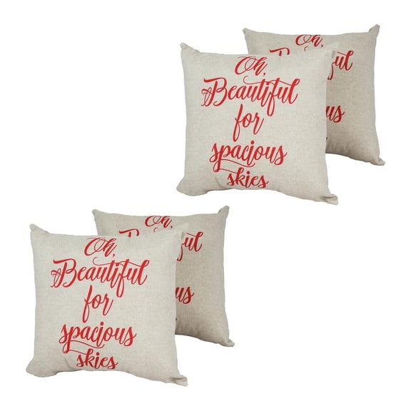 Spun Polyester 17-inch Outdoor Throw Pillows (Set of 4) CO-JO16-27-S4