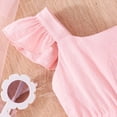thumbnail image 4 of Inadays Toddler Baby Girls Romper Summer Flutter Sleeve Casual Jumpsuit Shorts Overall, 3-4 Years, 4 of 8