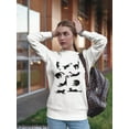 thumbnail image 2 of Set Of Black Cats Design Sweatshirt Women -Image by Shutterstock, Female 3X-Large, 2 of 4
